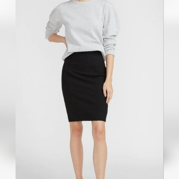 EXPRESS Knit stretch pencil midi skirt in Olive/brown. Size 0 NWT - Picture 2 of 13